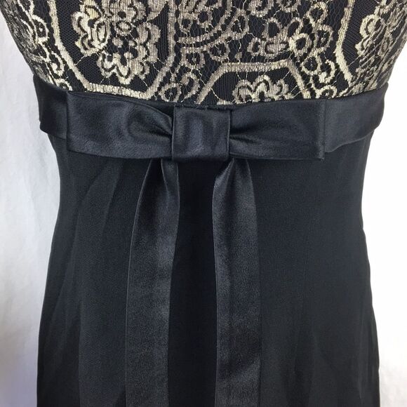 Nanette Lepore Black & Gold Embellished Cocktail Evening Occasion Dress 6 - Picture 7 of 10